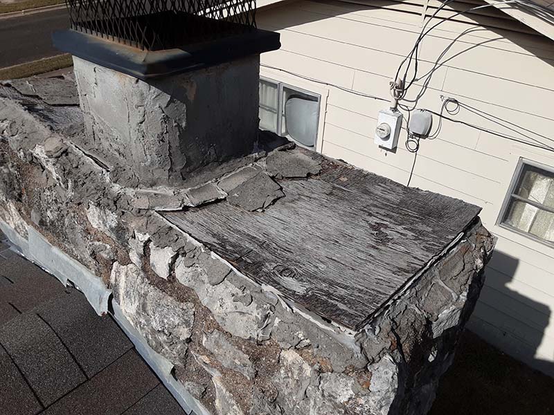 chimney crown falling apart